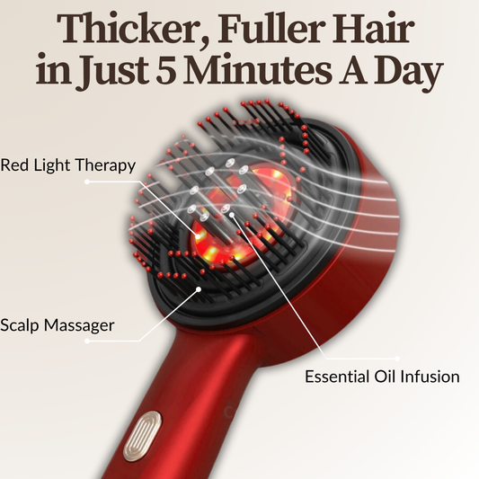 Red Light Massaging Brush for Hair Regrowth