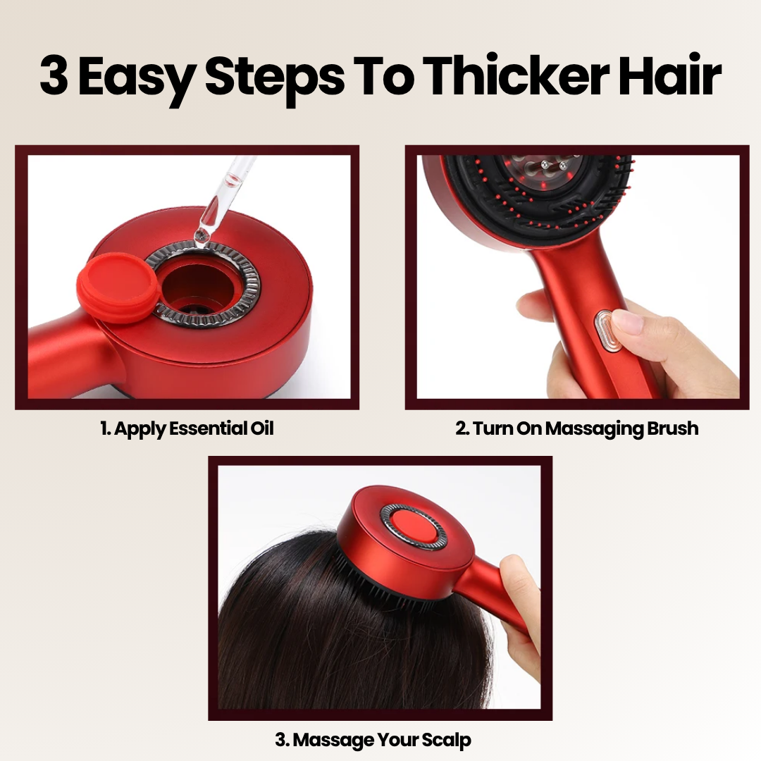 Red Light Massaging Brush for Hair Regrowth